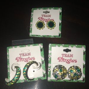 Green and Gold gameday earrings - packer